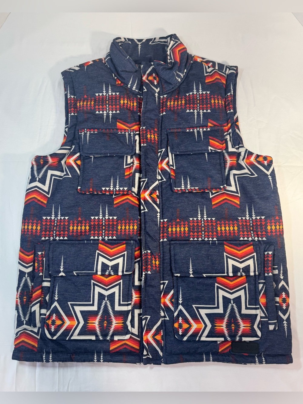 Rock & Roll Denim Southwestern Aztec Vest Mens M Western